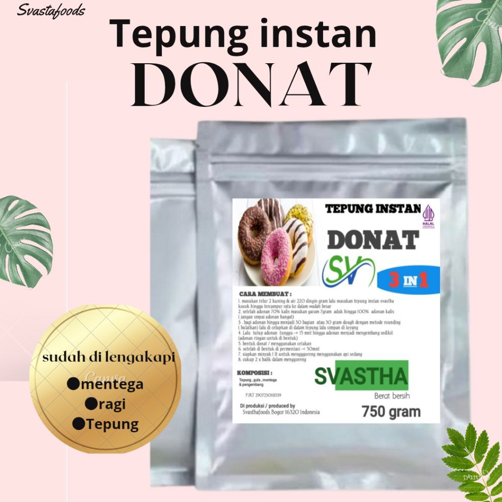 

Donat Premix PREMIUM atau Tepung Buat Donat & Paket Resep donat