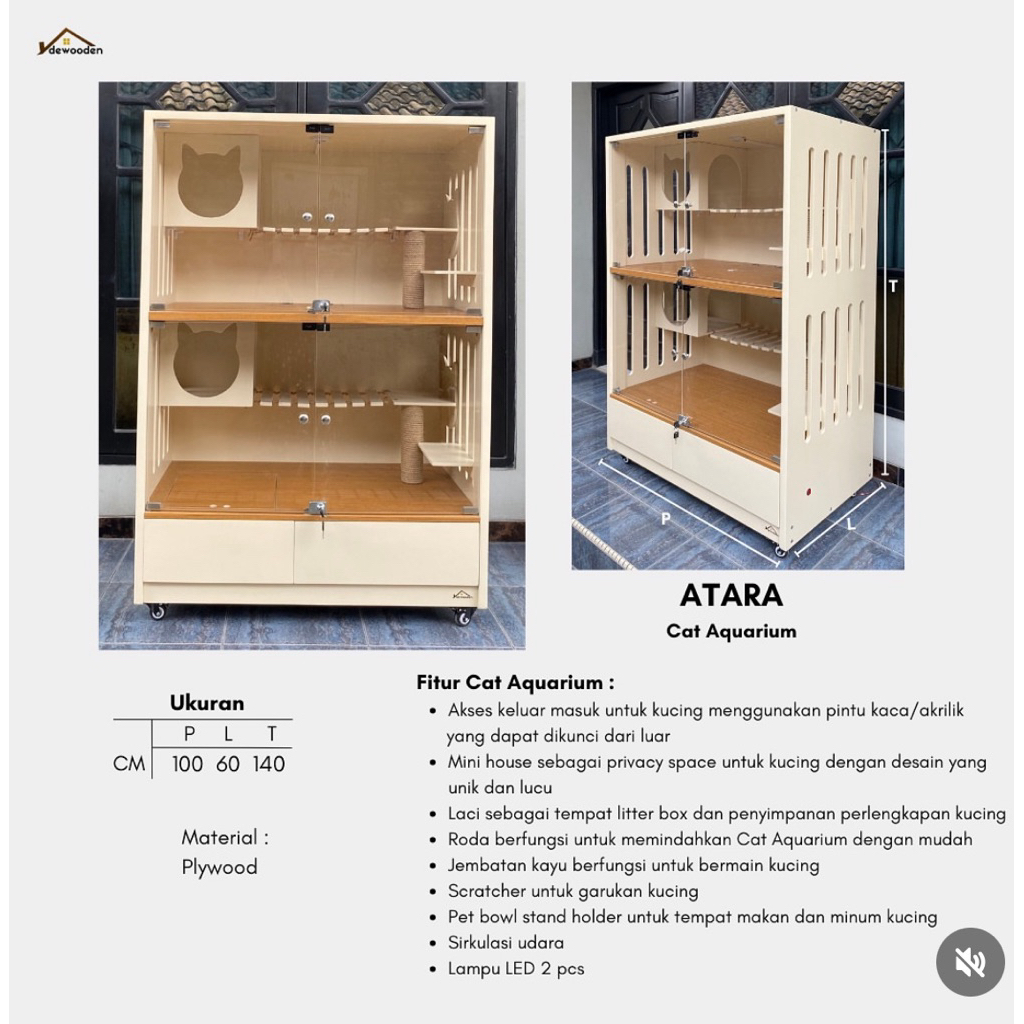 Kandang Kucing / Cat House / Cat Aquarium