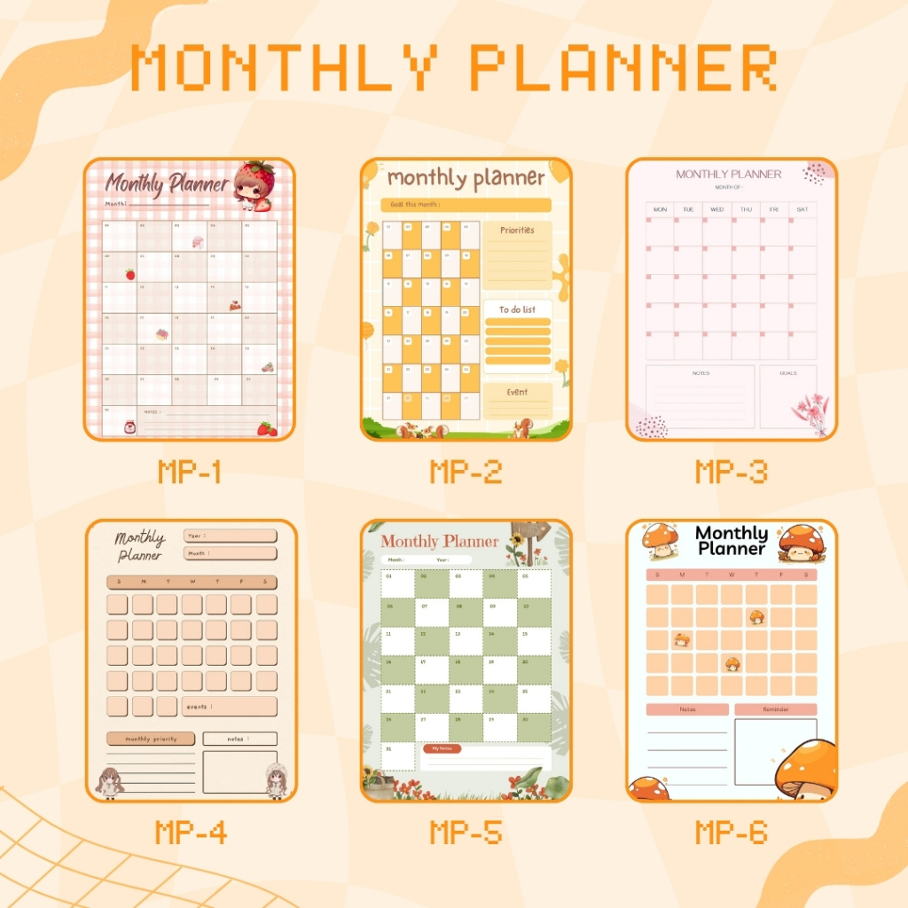 

Refill Planner A5 Lucu & Estetik – Isi Binder Monthly Planner