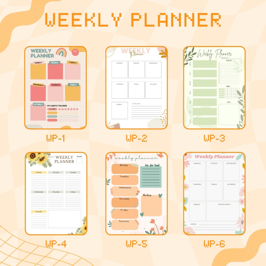 

Refill Planner A5 Lucu & Estetik – Isi Binder Weekly Planner