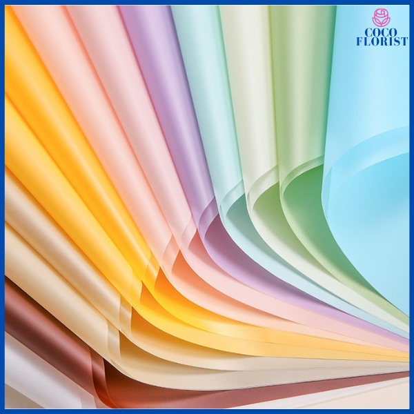 

PACK 20 Cellophane Plain Soft Pastel Flower Wrap Kertas buket bunga KB01