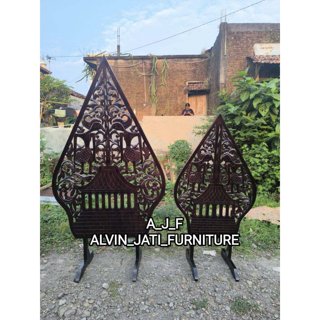 Wayang kelir ukiran besar/wayang dekorasi/wayang kelir ukir