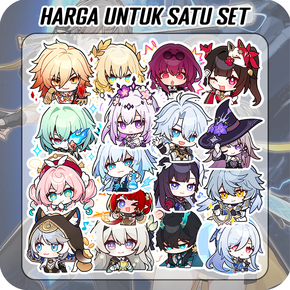 

Stiker Glossy 1 SET Honkai Star Rail HSR, Sticker Anime Lucu Untuk HP