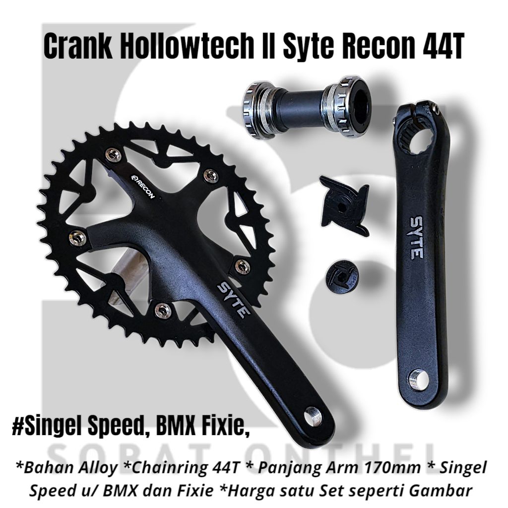 Crank Hollowtech II HT2 44T Syte Recon Set