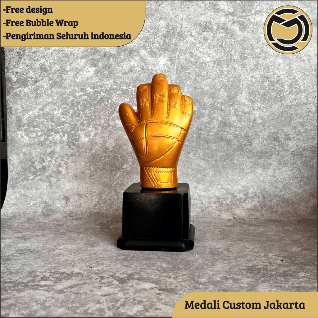 Piala Fiber, Piala Sarung Tangan, Trophy Sarung Tangan, Piala Kiper, Penghargaan Kiper Terbaik
