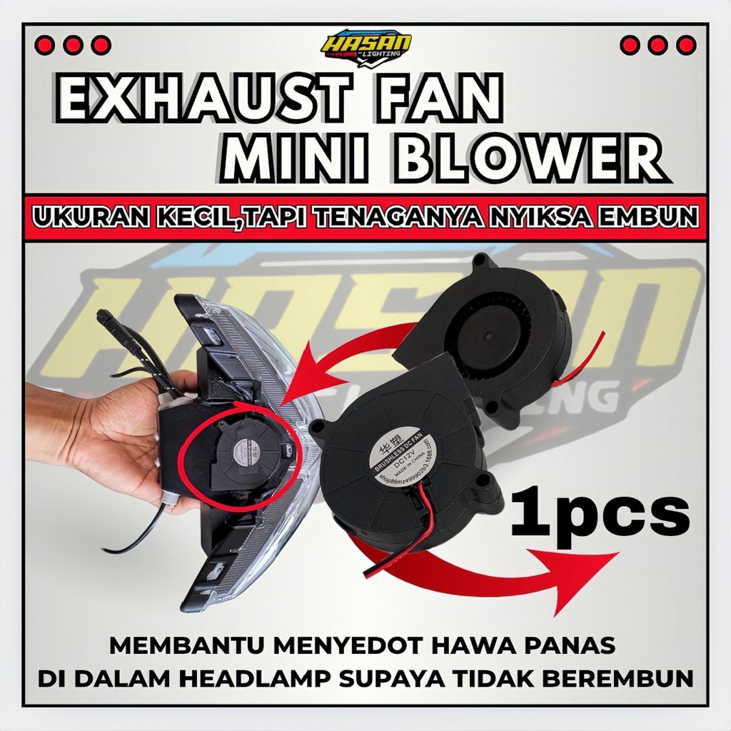 Kipas mini blower untuk biled 6500RPM. Mini blower DC 12 V 5015 fan Exhaust kipas keong super kencan