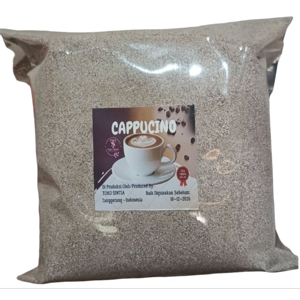 

BISA COD - BUBUK CAPPUCINO ORIGINAL - MINUMAN BUBUK CAPPUCINO KEMASAN 1KG - BUBUK ES CAPPUCINO CINCAU - RENDAH GULA - TOKO SINTIA