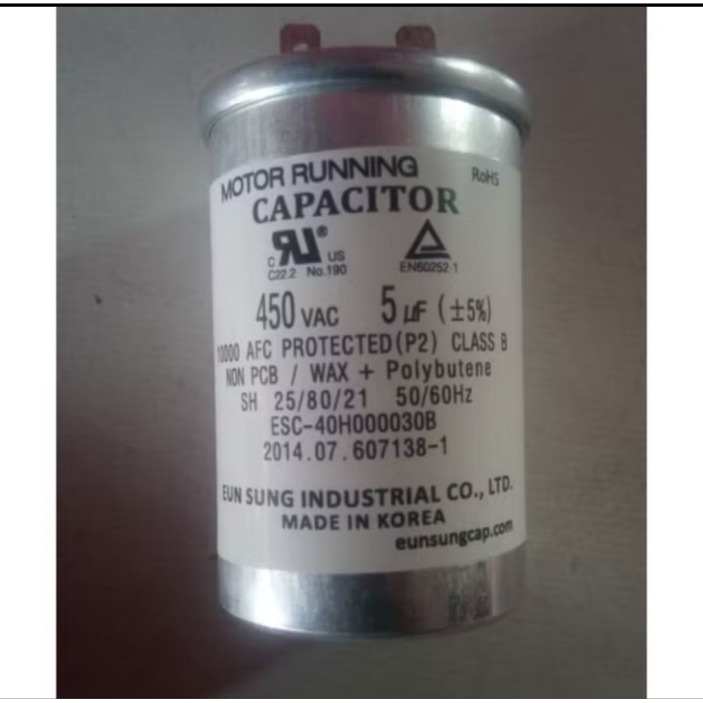 Kapasitor kulkas LG Original 5 uf