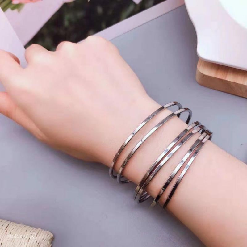Gelang Titanium Gelang Keroncong Polos / Gelang Keroncong Titanium isi 3 Dan 6 Pcs