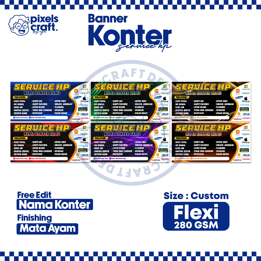 BANNER KONTER SERVIS HP - BANNER KONTER SERVIS HP CUSTOM