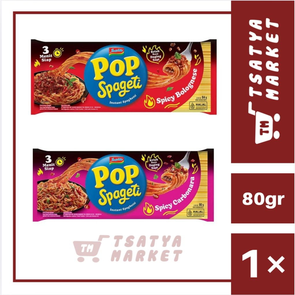 

INDOMIE POP SPAGETI 80GR / SPAGHETI INSTAN / SPICY CARBONARA / SPICY BOLOGNAISE