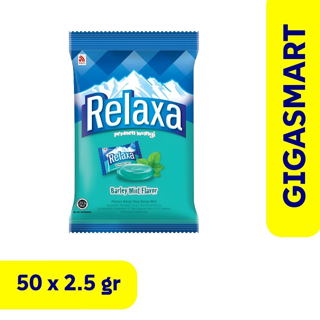 

Permen Relaxa Barley Mint Flavor 1 Pack 125gr Isi 50