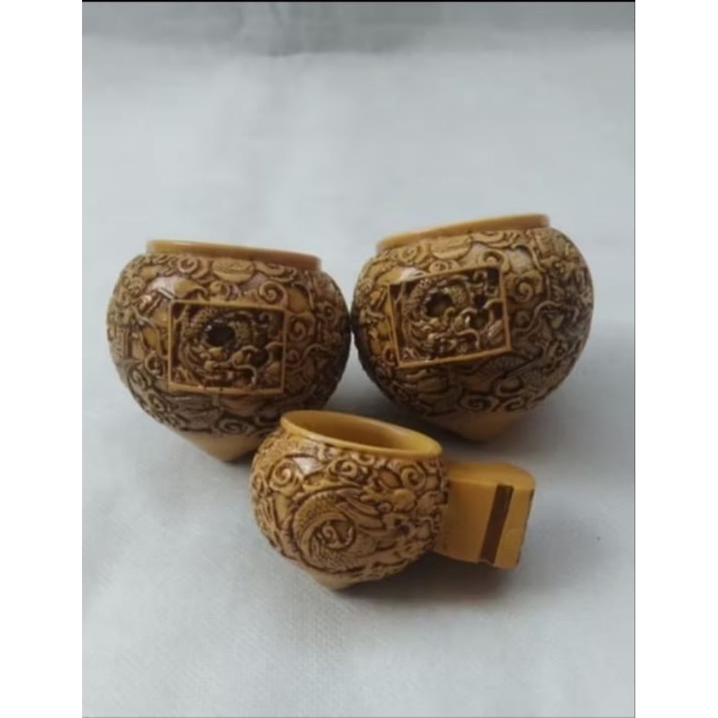 cepuk mangkok pakan burung anis/murai Dll motif naga