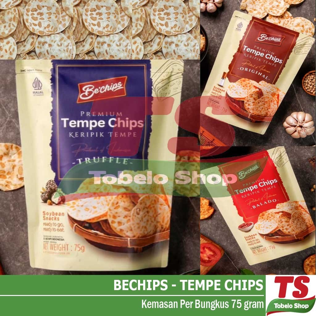 

BECHIPS KERIPIK TEMPE CHIPS 75 gram / KERIPIK TEMPE OVEN GURIH RENYAH