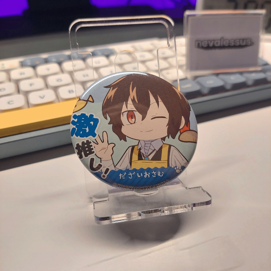 [OFFICIAL] BSD Bungo Stray Dogs Wan Can Badge - Dazai Osamu
