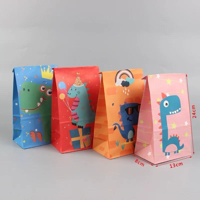

Pouch Gambar Dinosaurus / Paper Gift Bag Bungkus Kado Anak Anak / Pouch Roti Kue