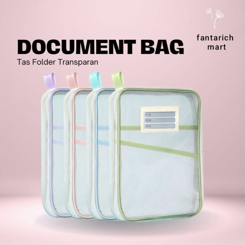

Map Buku Anak Sekolah / Map Tas Les Anak Resleting 3 Lapis / Zipper Bag A4 / Document Bag Transparan 3 Lapis / Tas Folder Portabel Jaring Penyimpanan Kertas