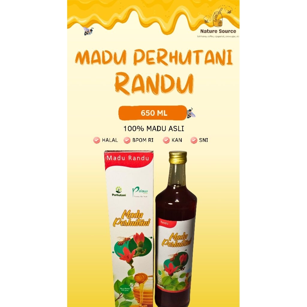 

Madu Perhutani Randu 650 ml (Botol Kaca)