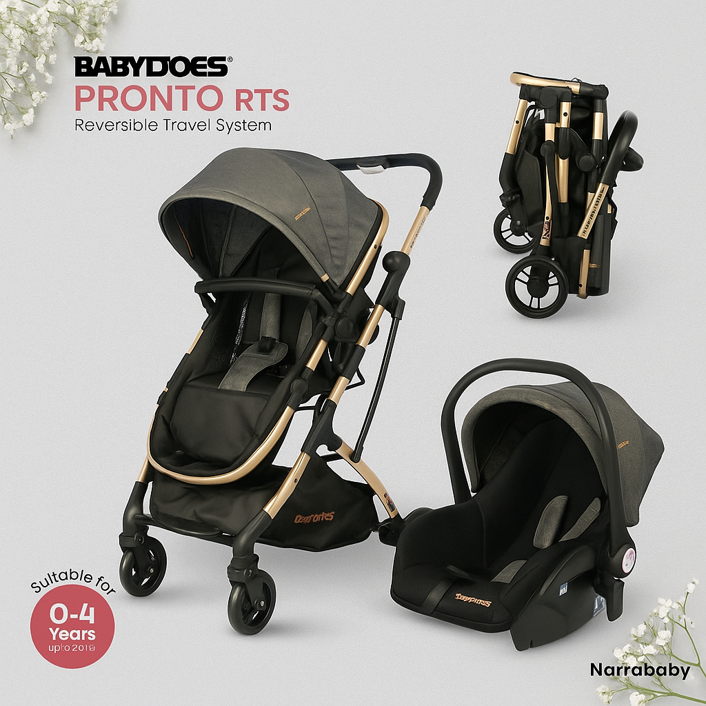 Stroller Dua Arah Babydoes Pronto R, Pronto R+ Plus, Pronto RTS + Carseat