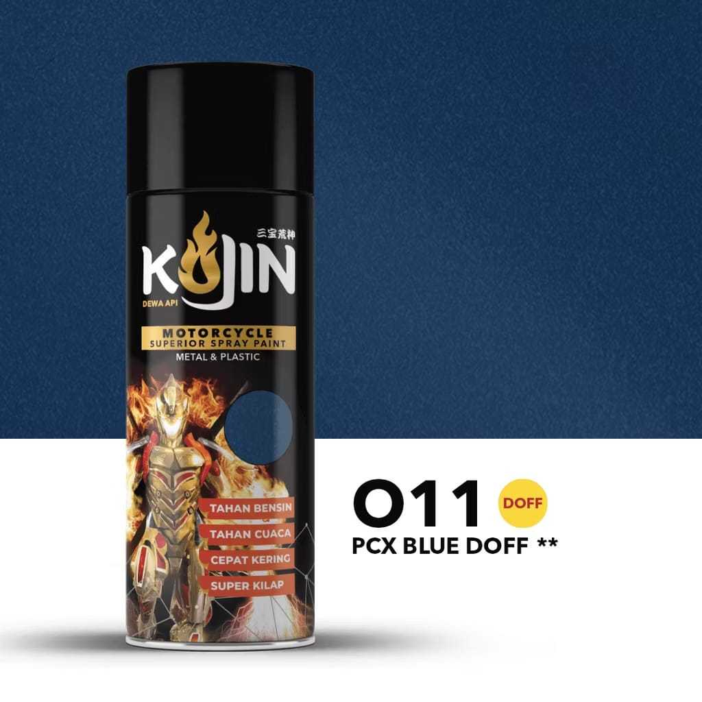Cat Semprot Kojin O11 Pcx Blue Doff | Warna Biru Doff Pcx Kilap untuk Plastik & Logam