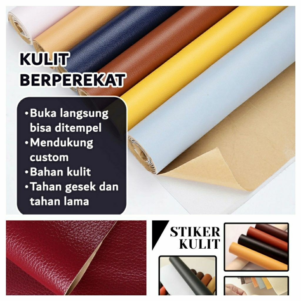 Sticker Kulit Jok Motor Stiker Kulit Sintetis Stiker Kulit Perbaikan Sofa