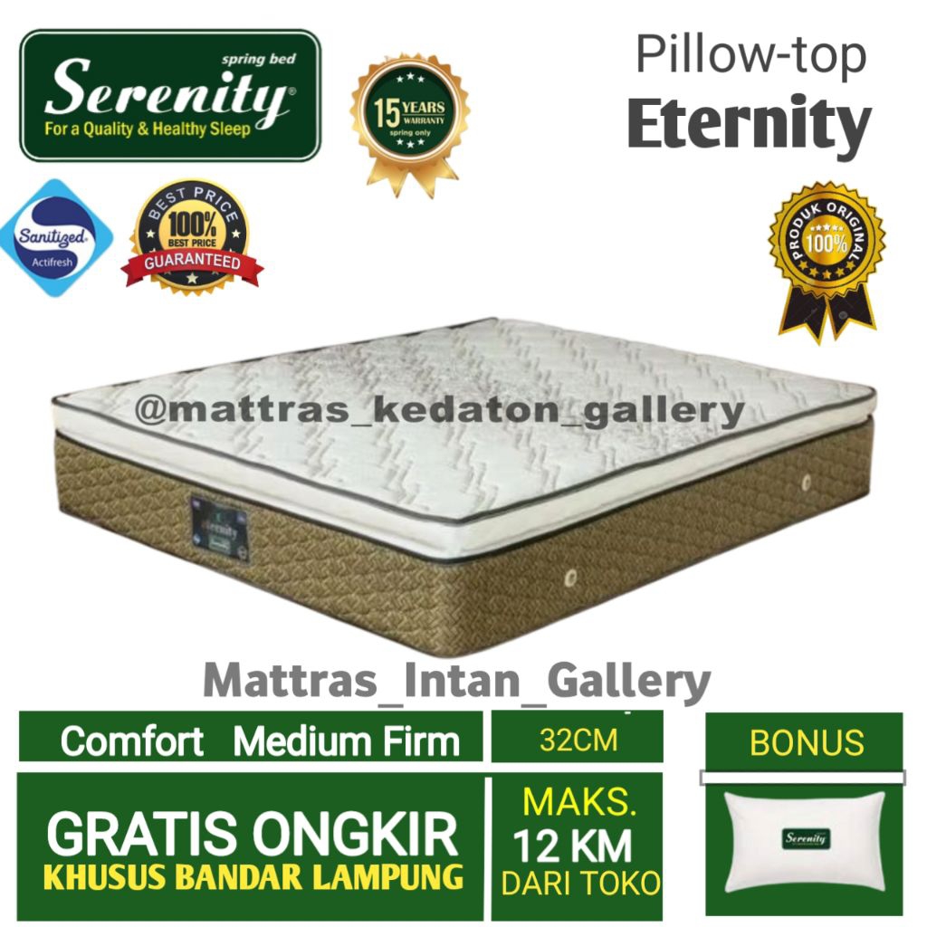 Serenity Eternity Pillow Top by Elite Springbed - Hanya Kasur Spring bed Matras