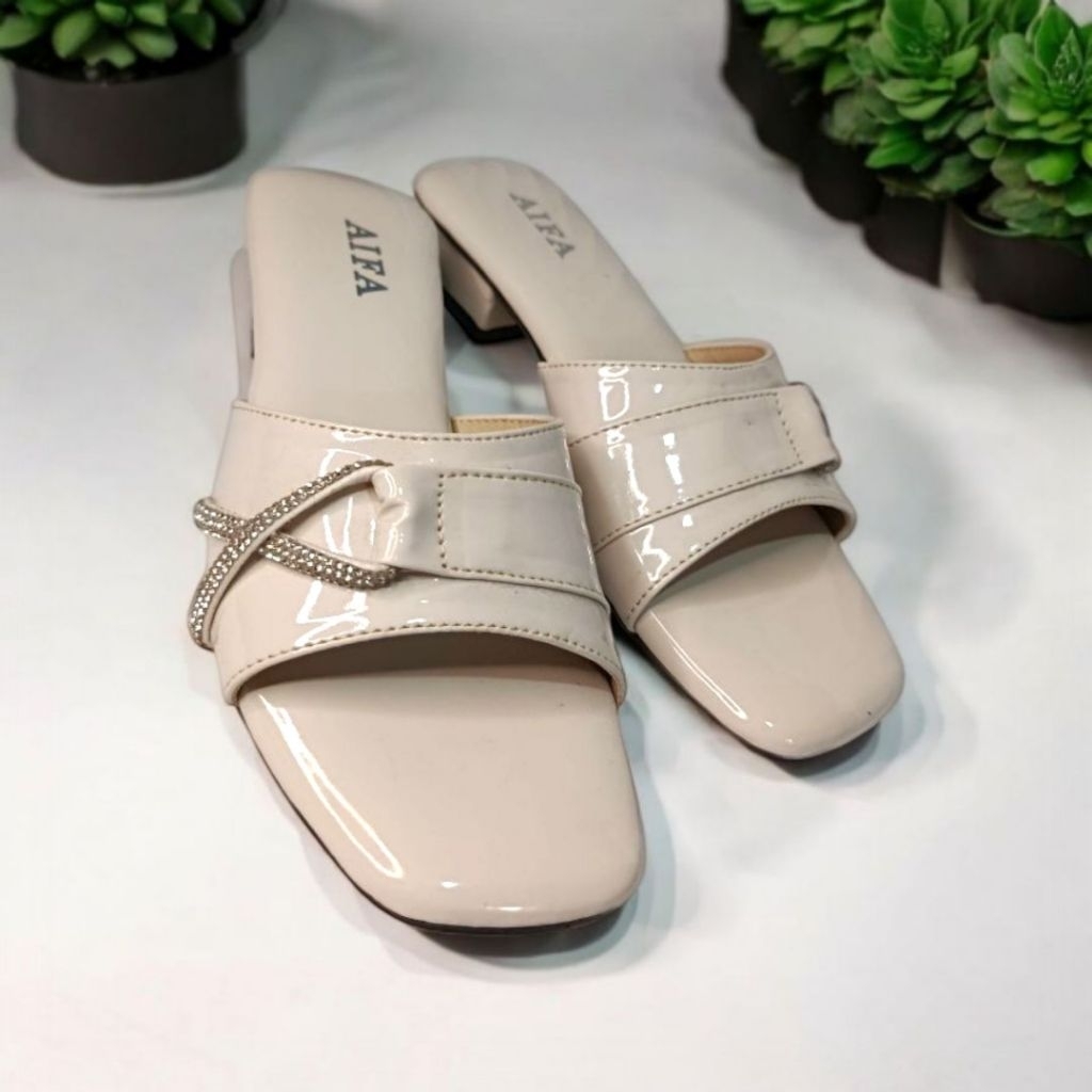 Sandal Selop Wanita Hells Hak 3 Cm