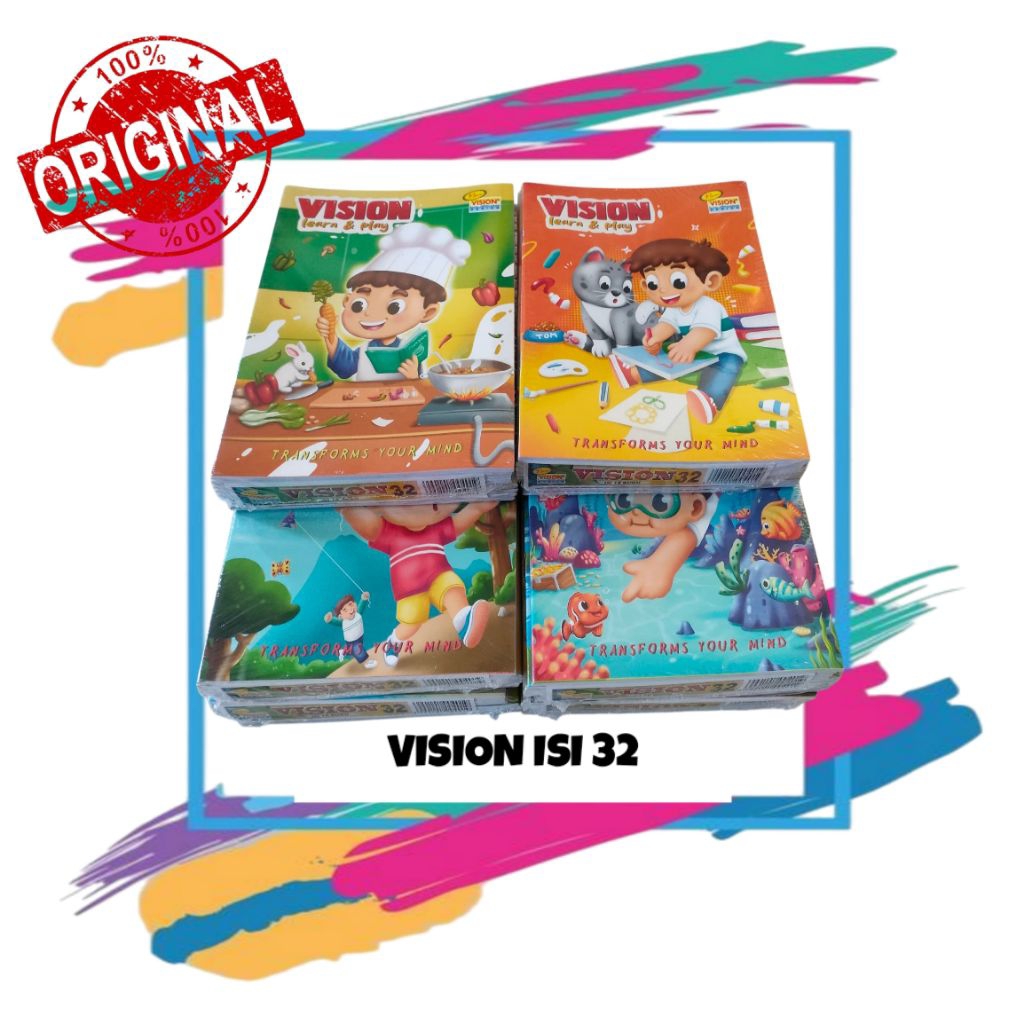 

Buku Tulis Vision 32 Lembar Per pack 10 Pcs