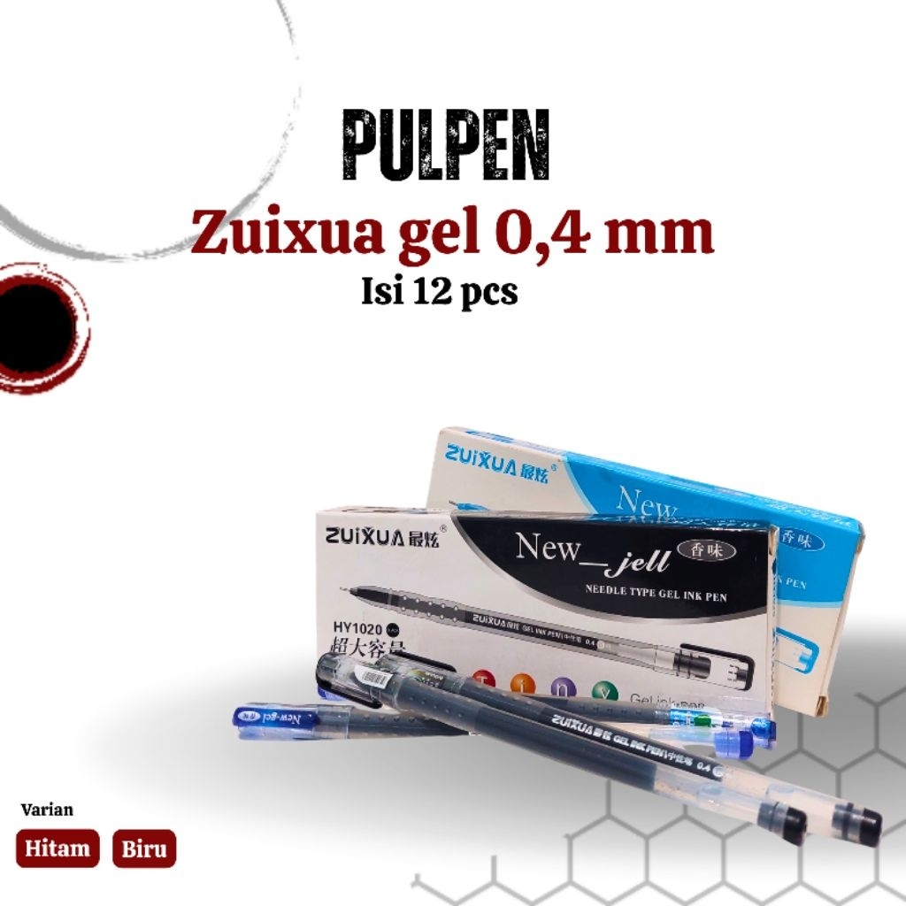 

(1 pack=12 pcs) Pulpen gel zuixua - pulpen gel hitam murah