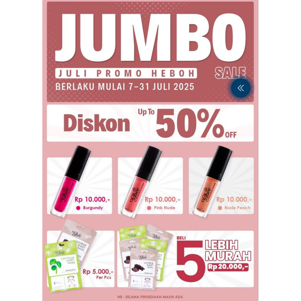 Lipcream gbee Glow Beauty Promo