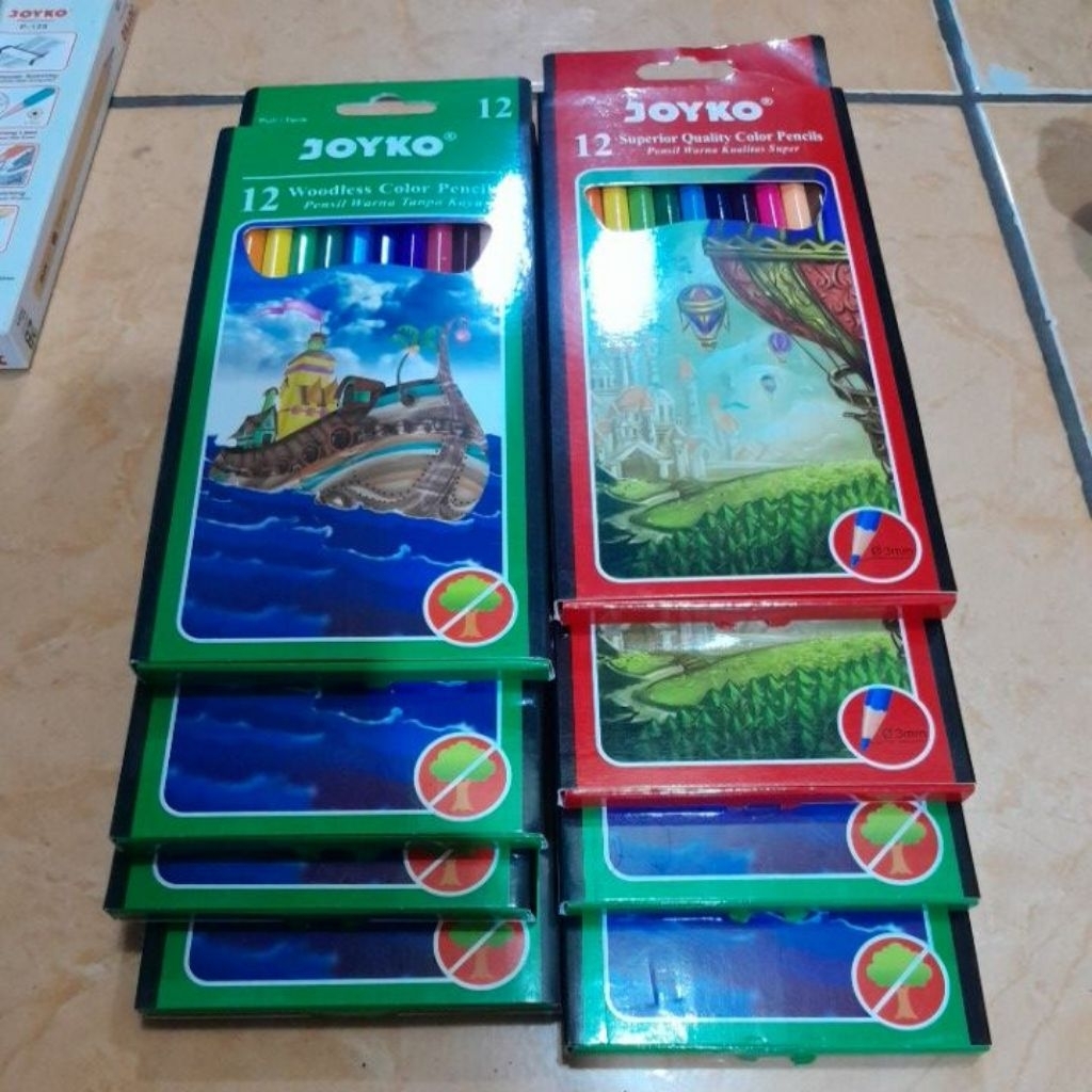 

JOYKO pensil warna kualitas super 12 pcs ( 12 warna).