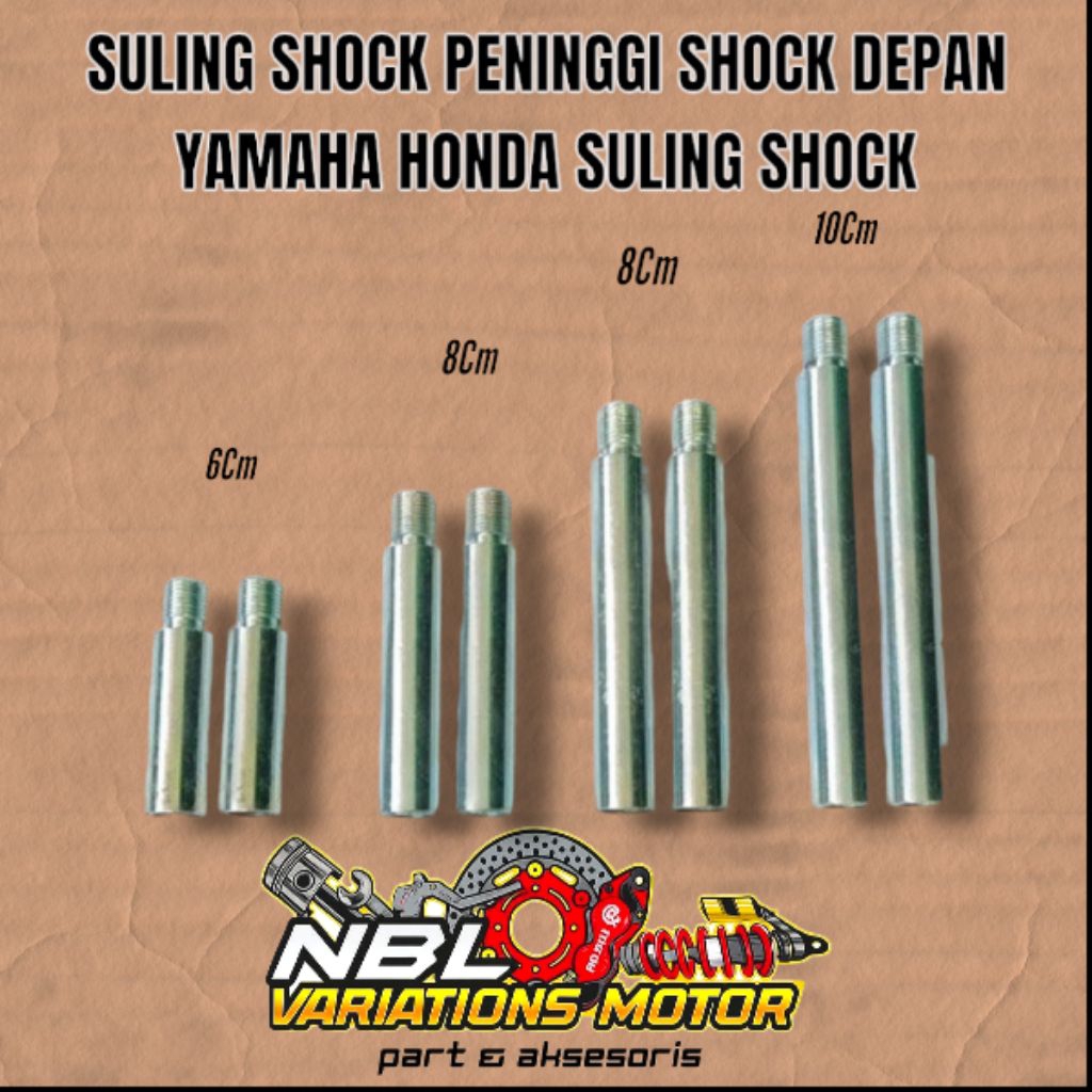 PENINGGI SULING SHOCK DEPAN MATIC BEBEK BEAT MIO SUPRA DLL 4CM 6CM 8CM 10CM