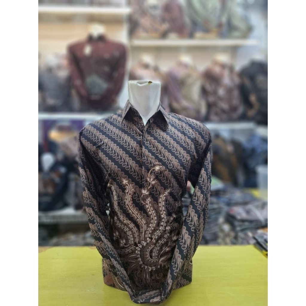 Kemeja batik dewasa lengan panjang