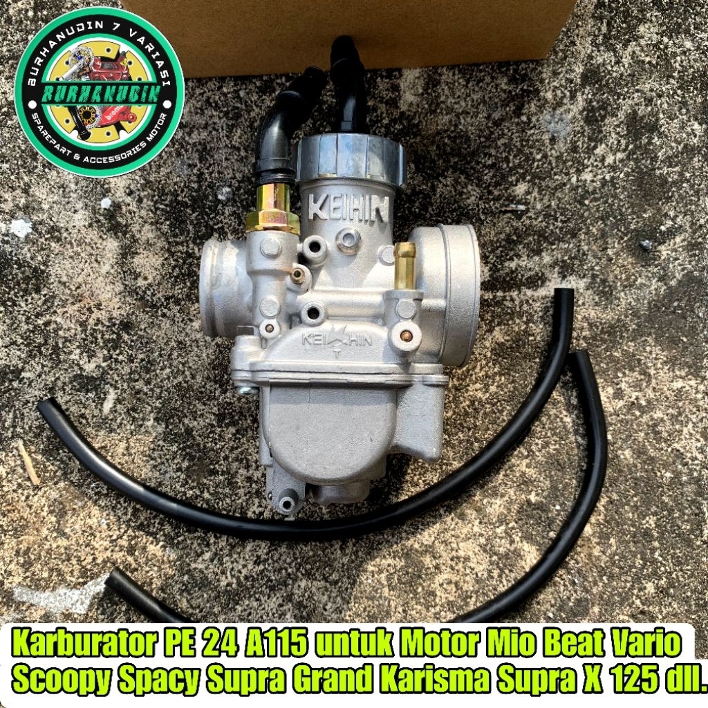 Karburator Karbu PE 24 Keihin A115 untuk Mio Soul Mio Sporty Mio Smile Beat Vario Scoopy Spacy Supra