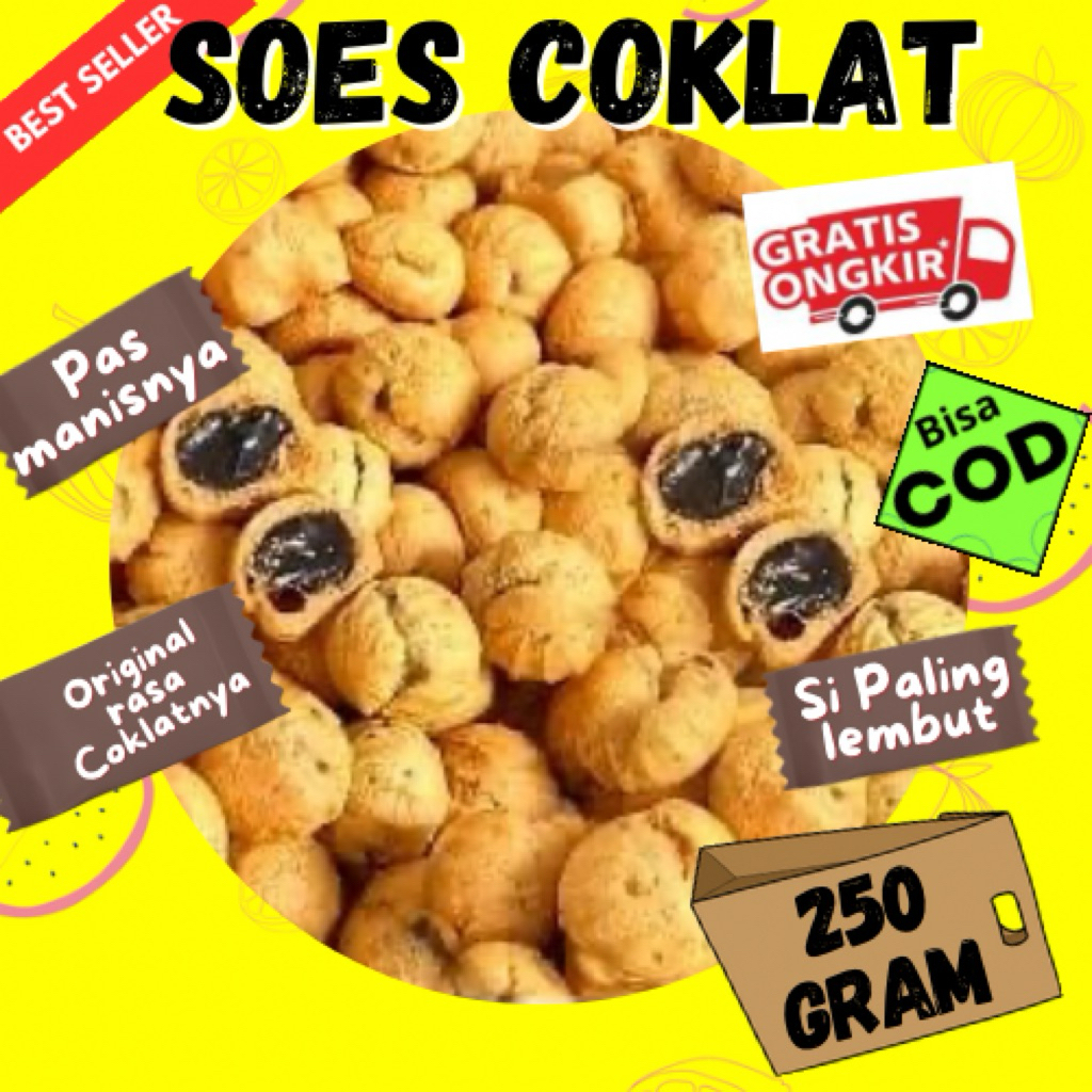 

SOES KERING COKLAT 250 GRAM / KUE SUS / SUS KERING / SOES COKLAT