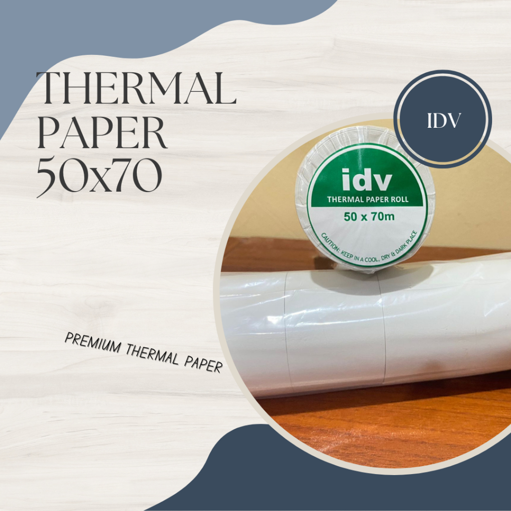 

idv Kertas Thermal / Thermal Paper / Struk Kasir / Kertas Kasir Alfamart 50x70 mm