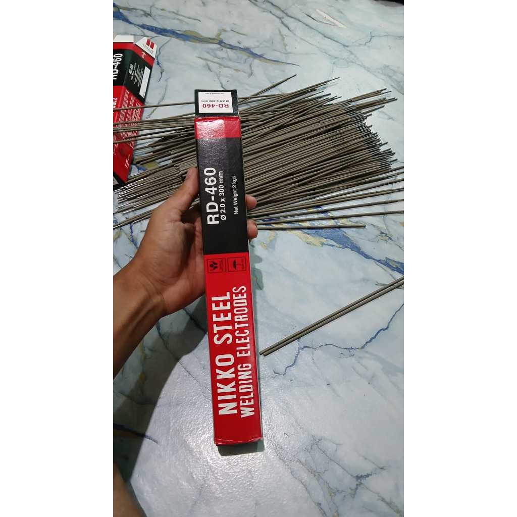 Nikko Steel Kawat Las RD-460 2mm isi 70pcs Listrik 2.0 x 300mm Murah Berkualitas untuk Penggunaan Li