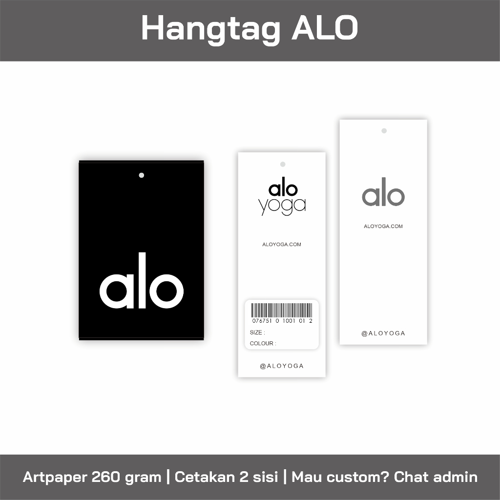 

hangtag alo // label sport alo // alo sport // brand sport