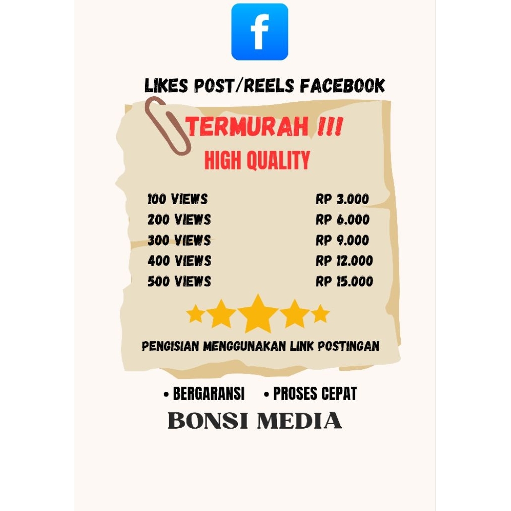 Like Facebook like fb Termurah permanen kualitas terbaik