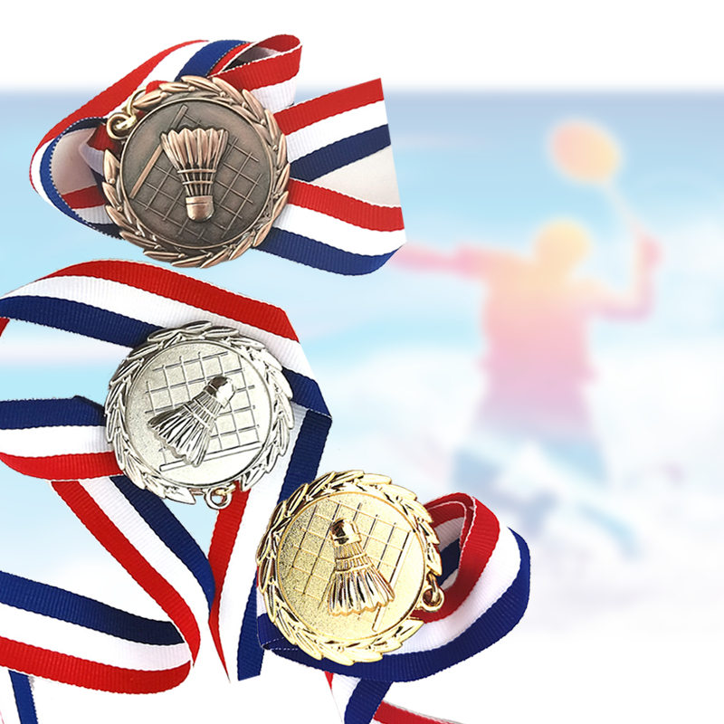 1 Set 3 Pcs Medali Kejuaraan Medali Kejuaraan Badminton Community Medali Badminton Medali Logam Meda