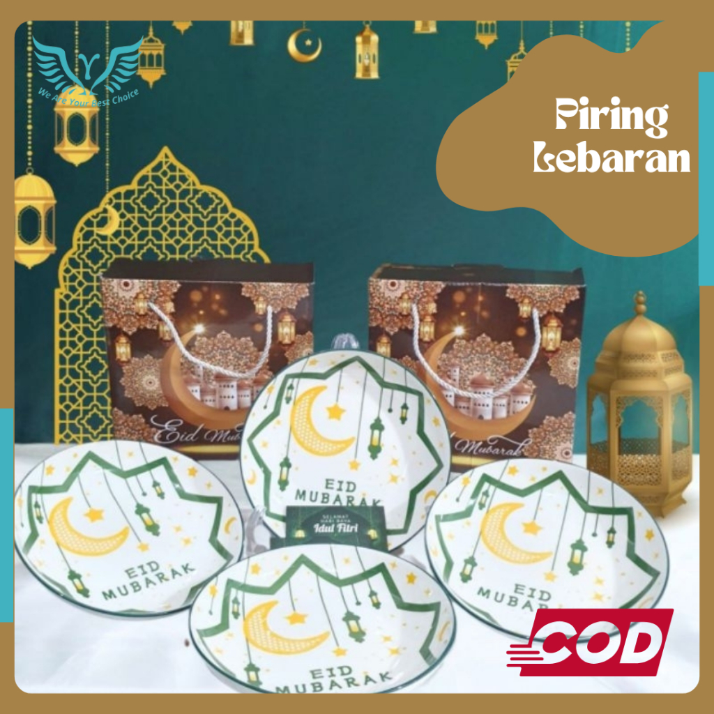 Piring Lebaran 2025 / Hampers Piring Mangkok Keramik Set/ Hampers set/ FREE KARTU UCAPAN