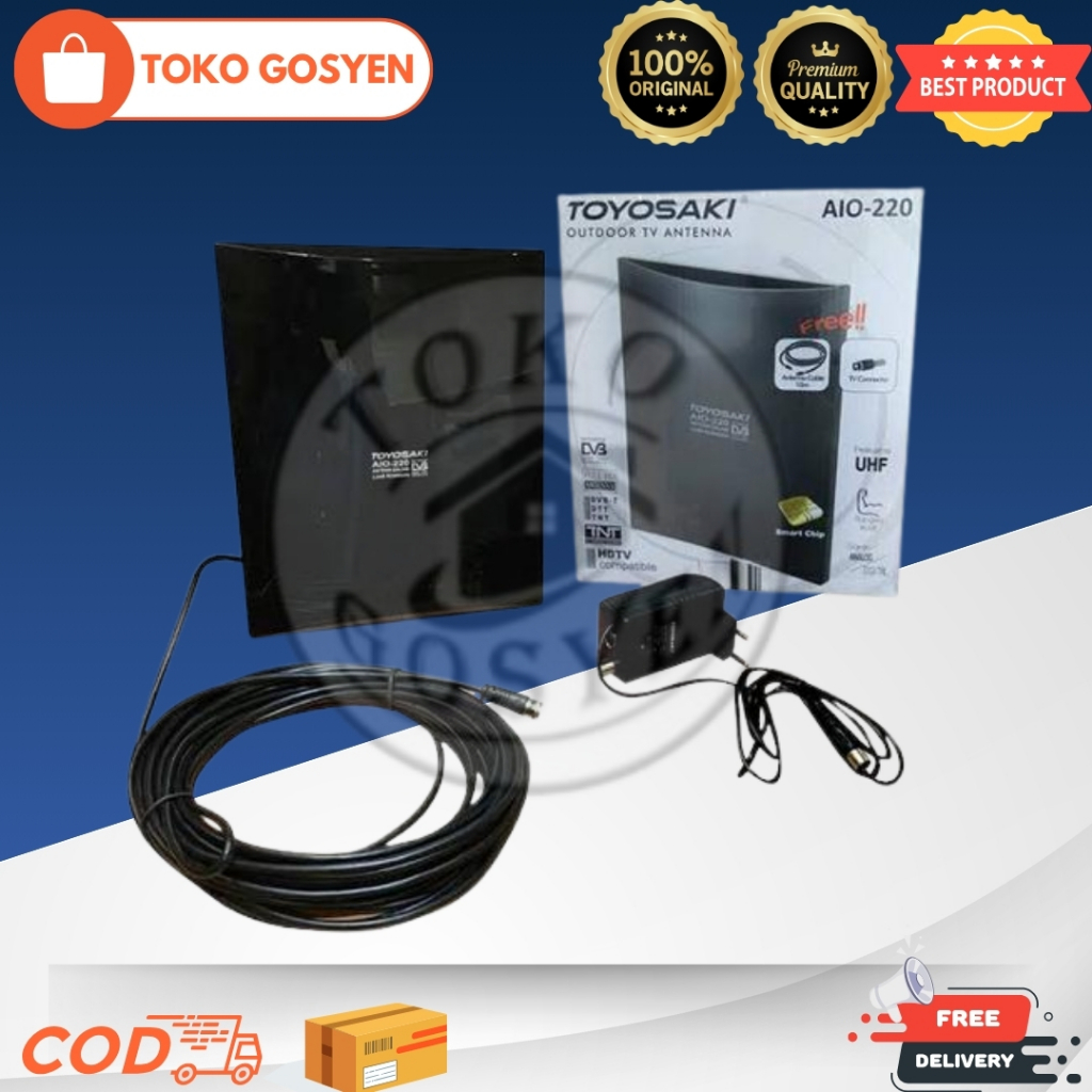 Antena TV Digital - Pemancar Sinyal TV Toyosaki AIO-220 AW, Outdoor