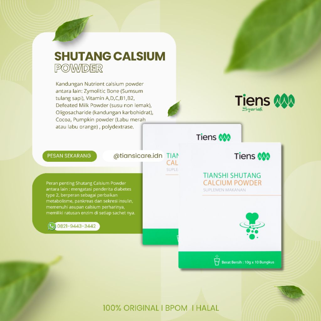 shutang calsium powder I susu calsium I calsium I penggemuk I nutrisi anak I suplemen tiens