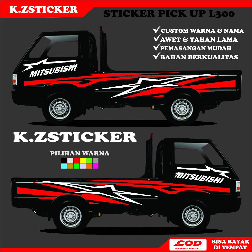 stiker cutting striping full body l300 terbaru list untuk mitsubishi l300