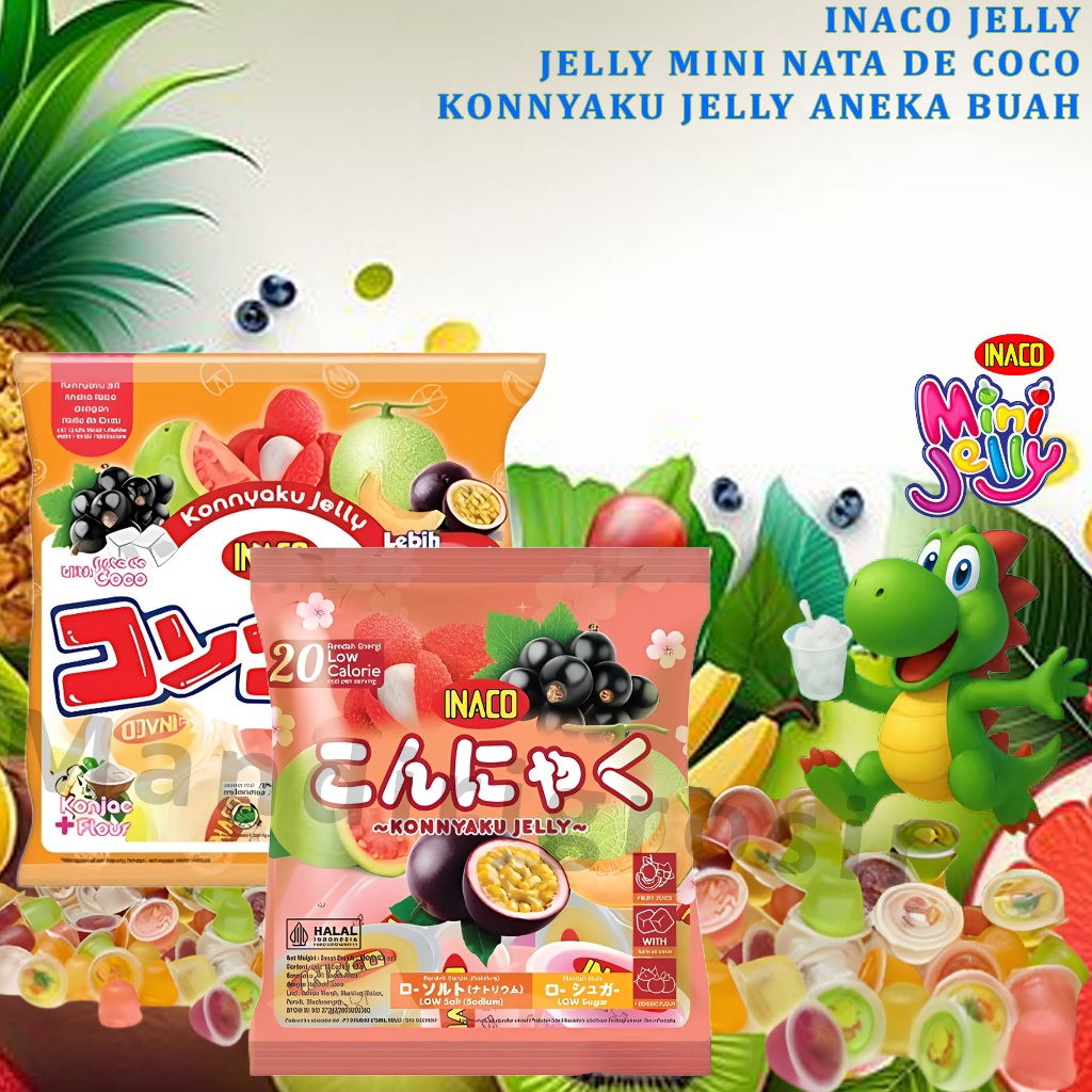 

Konnyaku Jelly Fruit * Inaco Mini Jelly * Jelly Mini Nata De Coco * Isi 12pcs