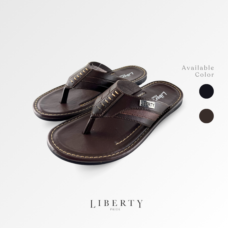 Liberty Sandal Jepit Pria Carlsen 02 - Japit Pria Hitam Cokelat Casual Dewasa Keren