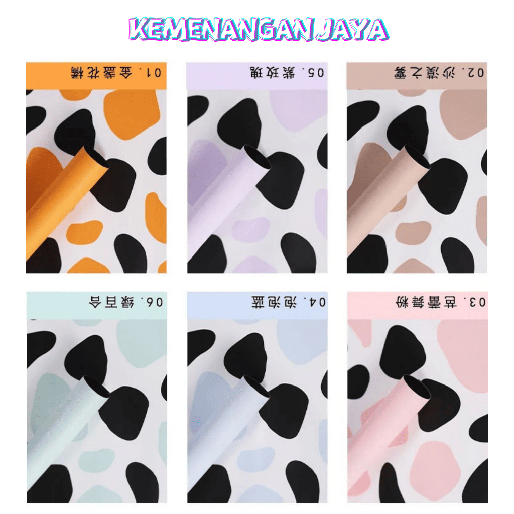 

Isi 20 LEMBAR Flower Wrapping Paper Pastel Girrafe Pattern Kertas Buket Bunga Pastel KB083