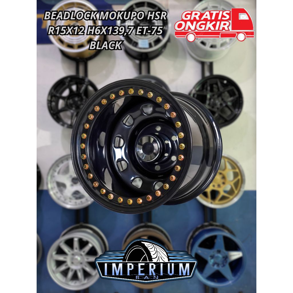Velg Kaleng Beadlock Mokupo Ring 15 Lebar 12 Pcd 6x139 Ranger Blazer Hardtop L200 Triton Everest
