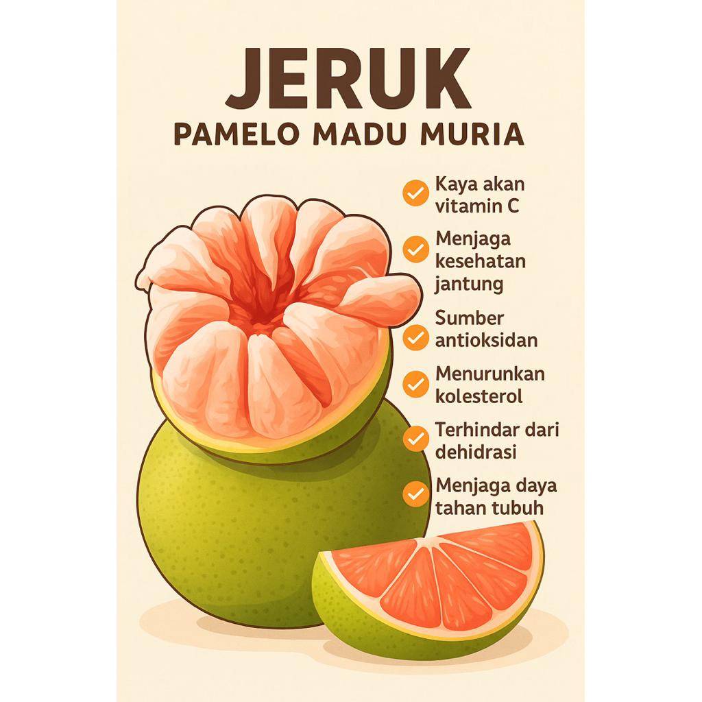 

paket 2 buah jeruk pamelo madu muria berat 1kg-1,2 kg