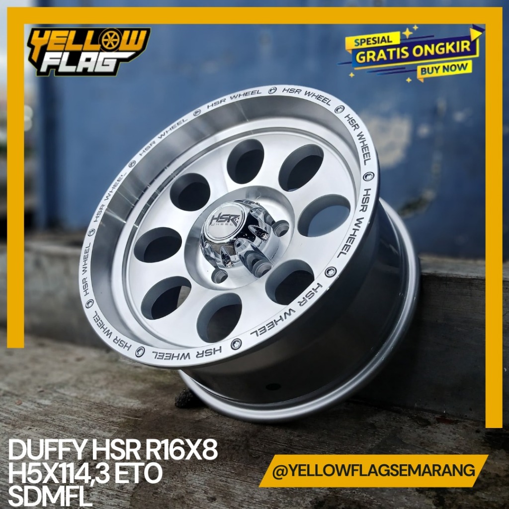 VELG MOBIL RING 16 LUBANG 5 UNTUK RUSH TERIOS XPANDER KUDA XTRAIL HSR DUFFY R16 PCD 5X114,3 SILVER
